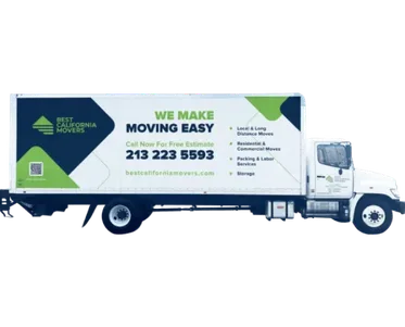 Camión de mudanzas de la marca Best California Movers