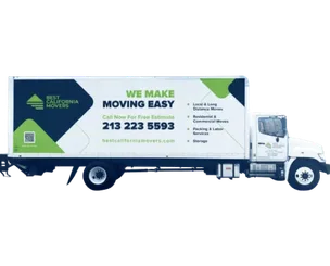 Camión de mudanzas de la marca Best California Movers
